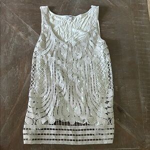 Express Cream Sleeveless Top